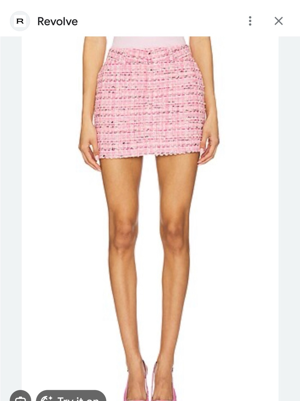 Generation Love Pink Bouclé Tweed Mini Skirt